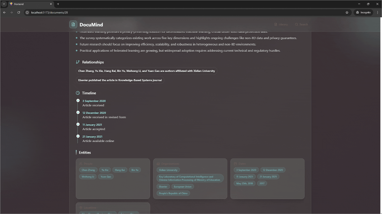 DocuMind - AI Document Intelligence Library